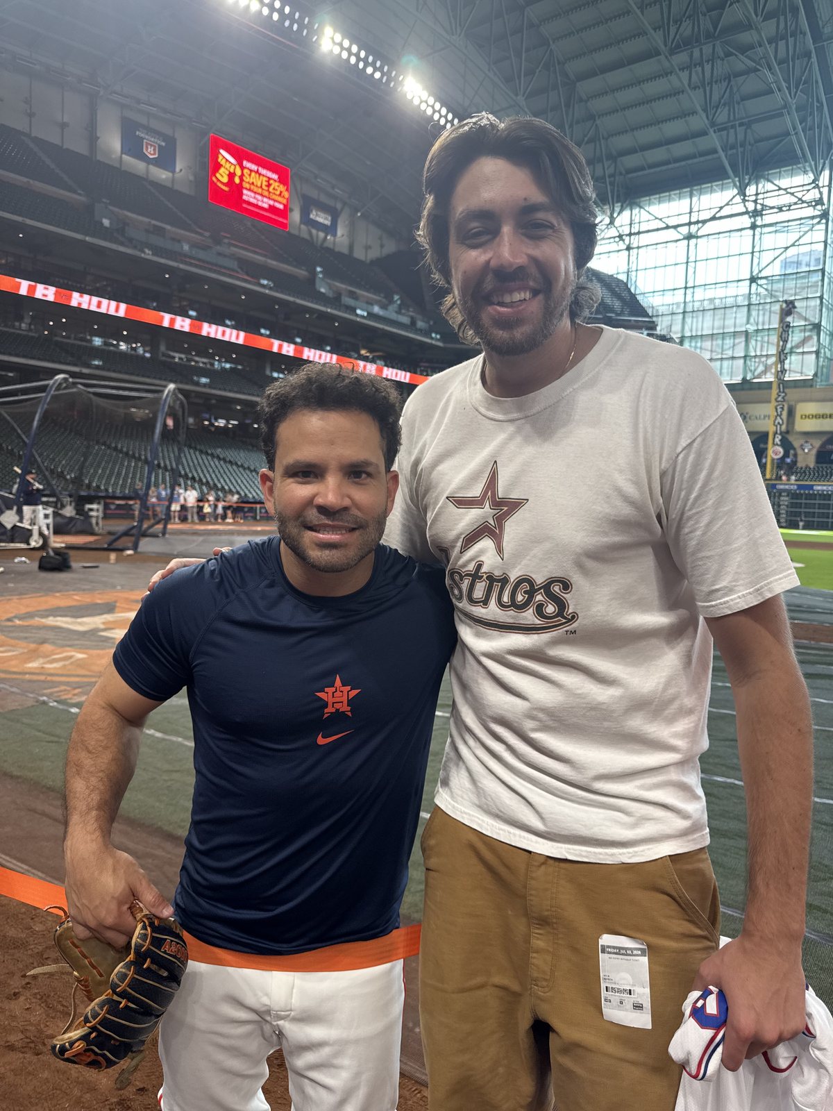 KY with Jose Altuve at the ballpark